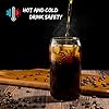 6 Pcs Drinking Glasses with Bamboo Lids and Glass Straw - 16 Oz Can Shaped Glass Cups for Beer, Ice Coffee, Cute Tumbler Cup Great for Soda Boba Tea Cocktail Include 2 Cleaning Brushes