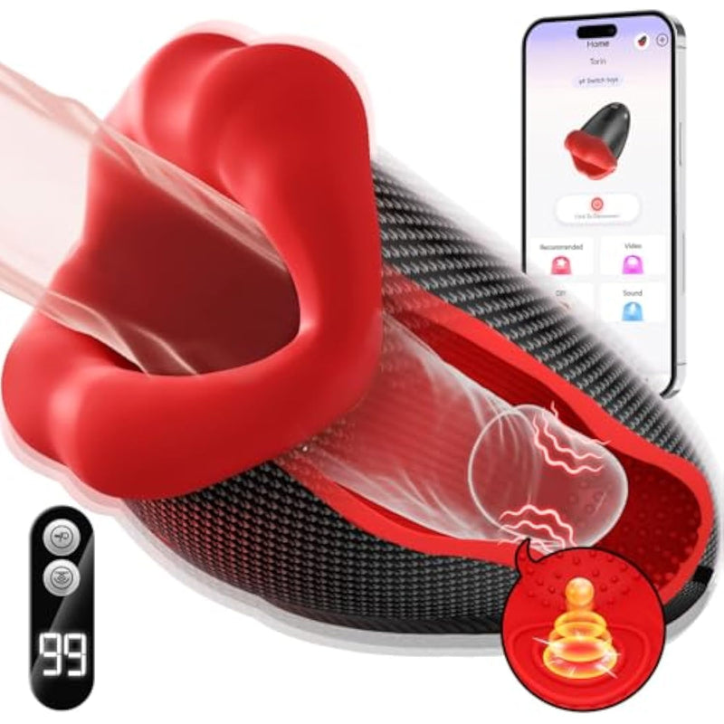 Male Sex Toys For Men - Male Masturbator Deep Throat-Mouth 360° Wrapped 9 Tapping & Vibrating Male Vibrator Penis Pump App Control Lcd Mens Sex Machine Stroker Adult Sex Toys & Game