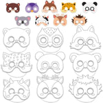 36 Sets Safari Animal Face Mask Crafts for Jungle Birthday Party Decorations
