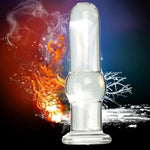 Glass Anal Beads,Butt Plug Trainer Prostate Sex Toys Butt Plug G-Spot Prostate Massager Sex Toy Anal Plug G-Spot Massager Crystal Butt Plug Expander Anal Sex Toys For Women Men (L)