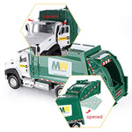 3 Pack Diecast Transport Vehicles Set - Garbage Truck, Tanker, Delivery Truck 1:50 Scale Pull Back Metal Model Car Toys For Boys