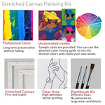 2 Pack Paint And Sip Canvas Painting Kit Pre Drawn Canvas For Painting For Adults Stretched Canvas Couples Games Date Night Gentleman And Lady Paint Party Anniversary Valentines