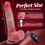 Realistic Dildos Thrusting Dildo Vibrator Sex Toys Fast Thrusting Dildos With Vibrating Heating, 100% Silicone Sex Toy For Women Suction Cup Penis Waterproof Adult Toys G-Spot Anal Dildo For Beginner