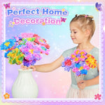 Poke Art Flower Bouquet Craft Kit for Kids Ages 3-12 with Flowers & Butterflies