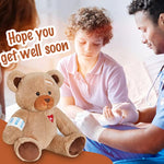12" Get Well Soon Teddy Bear Stuffed Animal Get Well Soon Bear Stuffed For Kids Adult After Surgery Presents For Infant Broken Arm Teddy Bear Feel Better Bear