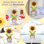Handmade Positive Sunflower Doll Crochet With Card - Thank You For Helping Me Grow - Teacher Appreciation Gift From Student - Christmas, Birthday, Graduation, Thank You Gift For Teacher