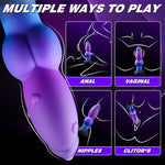 Thick Dog Knot Dildo, 2.4" Diameter Fantasy Silicone Dildo with Suction Cup
