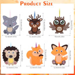 12 Pcs Fall Animal Foam Craft Kit for Kids, Thanksgiving DIY Sticker Activity