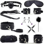 Adult Restraint Bed Restraints Sex Adults Bondaged Queen Sexy Straps With Handcuffs Bondage Restraints For Women Kit Neck To Wrist Adult Toy Kinky Play Set Yoga Sweater 10Pack (Black)
