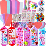 36 Sets Valentine's Day Foam Bookmark Craft Kit for Kids, DIY Cards & Ornaments