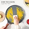 Nonstick Crepe Pan, Swiss Granite Coating Dosa Pan Pancake Flat Skillet Tawa Griddle 10-Inch with Stay-Cool Handle, Induction Compatible, PFOA Free