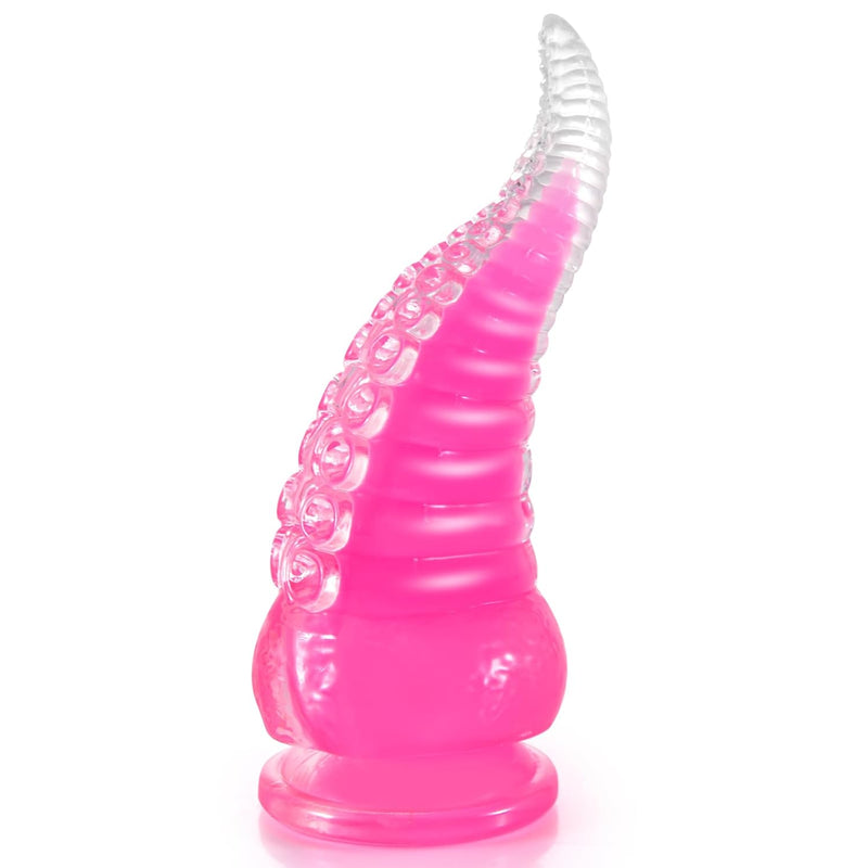 Glow In The Dark Dildo,6.1 In Pink Tentacle Dildo With Strong Suction Cup,Adult Sex Toys For Women