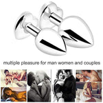 Anal Plug Training Kit Anal Sex Toys Butt Plug Set Stainless Steel Jeweled Sexy Stimulation Toys Adult Sex Toys Anals Plug Beginner Set