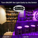 3 Pack 100W LED Black Lights, IP66 Waterproof UV Flood Lights with Plug & Switch