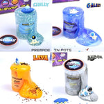 Finoclay Slime Kit For Girls Boys, 6 Galaxy Stretchy None Sticky Slime Educational Toys With Space Slime Charms &Galactic Add Ins,Neon Glow Metallic Slimes, Party Bag Fillers For Kids Sensory Putty