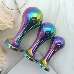 Butt Plug Expansion Kit 3Pcs - Stainless Steel Anal Trainer Set For Adults, Graduated Sizing Anal Plugs With Flared Base, Men Women Use (Colorful)