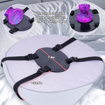 Extra Large Suction Cup Dildo Mount Sex Saddle Swing Chair, Realistic G-Spot-Dildo Pillow Hands-Free Strapped Riding Adult Toy, Women Gay Machine Platform Base Couples Sex Toy (Dildo-Not-Included)