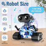 Robot Toys For Kids Boys Girls Emo Robots Remote Control Smart Robot With Auto-Demonstration Led Eyes Flexible Head & Arms For 3+ Years Old Kids