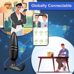 Thrusting Anal Vibrator Prostate Massager, Long Distance Bluetooth App & Remote Control Butt Plug, Rechargeable Anal Sex Toy With 9 Thrusting & Vibrating Modes, Male Gay Sex Toys Adult Sex Toys