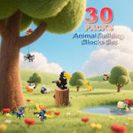 30 Pack Animal Building Blocks Set (758 Pcs) - Party Favors For Kids 8-12, Stocking Stuffers, Classroom Prizes, Party Favors, Goodie Bag Stuffers, Treasure Box Rewards?? & Piñata Fillers
