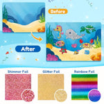 24 Pack Animal Foil Art Craft Kits for Kids Ages 4-9, Party & Classroom Favors