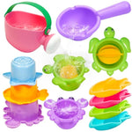 10Pcs Baby Bath Toys For Kids Ages 1-3 Mold Free Water Toys For Toddlers 12+ Months Fun Bathtub Pool Beach Toys Safe Early Learning Water Table Toy For 2-6 Years Old Christmas Birthday Boys Girls Gift
