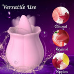 Sex Toys Rose Dildo Vibrator, Adult Toy With 10 Speed Vibrating For Women Clitoral Nipple, Rose Tongue Sex Toy Clitoral G Spot Vibrators For Woman Couples Adult Sex Games, Pink