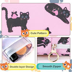Tampon Holder for Purse, Canvas Period Bag Pouch-Teacup White Cat