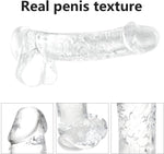 6-Inch Clear Realistic Dildo with Suction Cup – Slim & Beginner-Friendly Toy