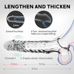 Penis Sleeve Cock Sleeve Sex Toys For Men, Transparent Penis Extender Girth Extension Enhancer For Men,Male Sex Toys Sex Game With Penis Extension Penis Pump, Penis Enlargeradult Sex Toys For Couples