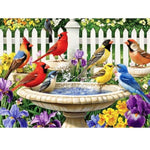 500 Piece Birds Bath Flower Fence Puzzle for Adults and Seniors