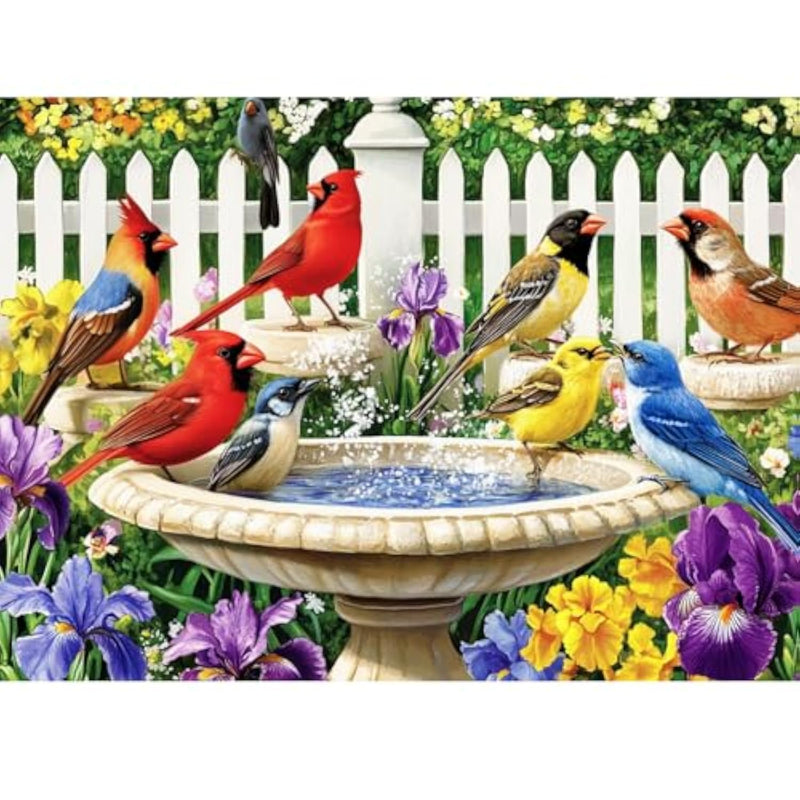 500 Piece Birds Bath Flower Fence Puzzle for Adults and Seniors