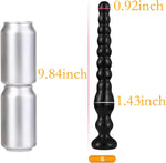 10" Flexible Beaded Anal Dildo – Long Butt Plug for Prostate & Vaginal Stimulation