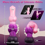 9.9" Huge Fantasy Dog Knot Dildo, Thick Monster Dragon Dildo With Suction Cup, Giant Knotted Horse Anal Dildos, Silicone Wolf Animal Dilator For G-Spot, Adult Sex Toys For Men Women