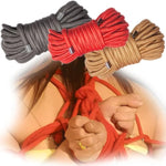 Bdsm Shibari Bondage Cotton Rope Kit For Bedroom Play Bondaged Rope For Sex Blindfold Silk Eye Mask,Adult Sex Toy For Women Couples'S Game,32 Feet 8Mm (3 Rope,1 Sm Collar,1 Satin Eye Mask)