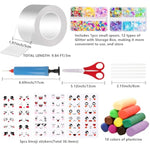 Nano Tape Bubble Kit For Kids, Nano Double Sided Adhesive Tape Bubbles, Nano Tape Kit With Glitter, Clay And Decoratives Emoticon Stickers, Diy Party Activities Toys