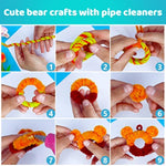 200pcs 20colors Pipe Cleaners Multi-Colored Chenille Stems Bulk Arts and Crafts Supplies