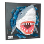 Wall Art Shark Building Blocks Set; A Wall Decor Set For Adults Who Love Creative Hobbies(2166 Pieces) Toys Gifts For Kid And Adult