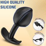 Silicone Rose Bud Butt Plug Kit, Pack Of 3 Anal Plugs Training Set With Comfortable Long-Term Base Prostate Sex Toys For Beginners Or Advanced Users - Black