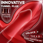 2.65" Diameter Hollow Butt Plug, 6.5" Silicone Tunnel Plug Anal Expander