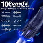 Male Penis Vibrator, Penis Massager, Male Masturbator With 10 Vibrating Modes, 6 Tentacle-Shaped 360° Wrapping Vibrating For Penis Glans Clit Nipple Stimulation, Adult Sex Toys For Men Women Couples