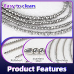 Double Head Stainless Steel Penis Plug Extra Long Pull Bead Urethral Dilator Double Urethra Toys Male Masturbation Sex Toy (L)