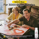 Clear Puzzle Glue with Silicone Brush and Sponge Head, 120mL