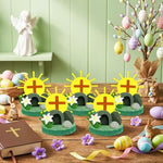 24 Sets Easter Wooden Sun Cross Craft Kits for Kids, Christian Sunday School Activity