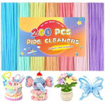 200 PCS Pastel Pipe Cleaners, 7 Colors Pipe Cleaners Bulk for Crafts, DIY and Handmade Projects