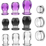 3Pcs Silicone Butt Plug Hollow Anal Plug Set With Lid Leakage Prevention Liquid Anus Peep Plug Kit Adult Sex Toy For G-Point Massage Butt Plug