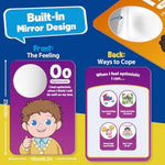 Emotions Learning Flashcards For Kids, 26 Feelings Cards With Built-In Mirror, Social Emotional Skills, Alphabet Flash Cards, Autism/Adhd Learning Materials For Toddlers Preschool Classroom