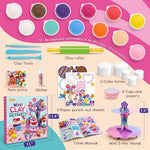 Mini Dessert Clay Kit for Kids, Make & Display Clay Treats, Fun Artistic Activity