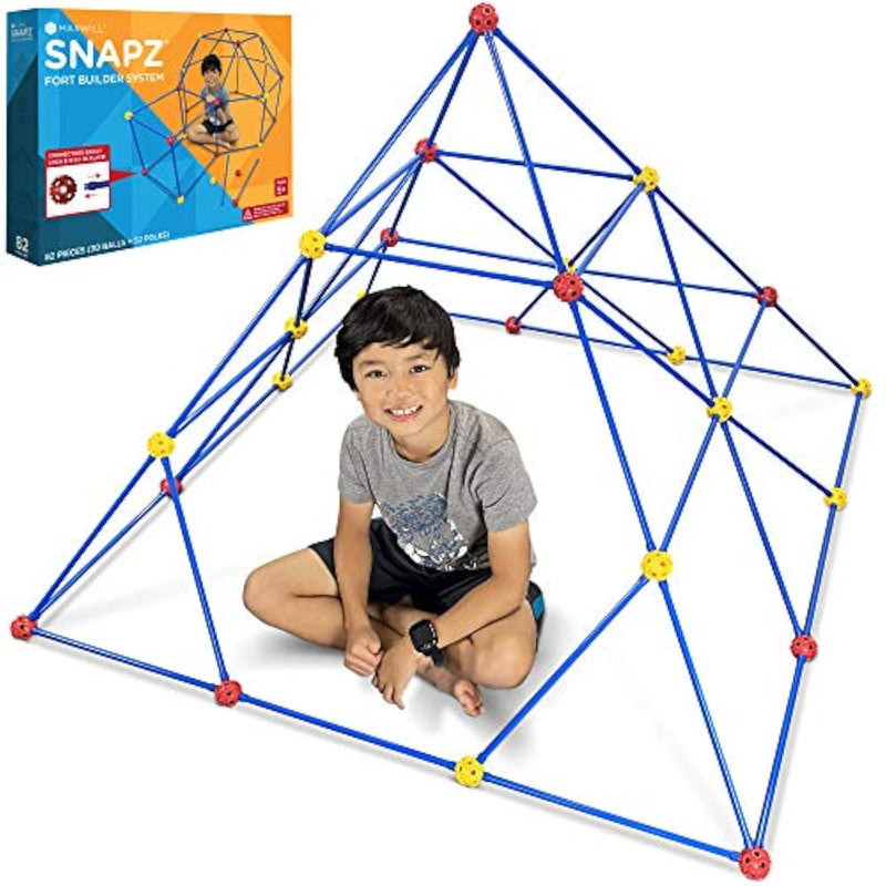 Ultimate Fort Builder Kit For Kids 8-12 - Sturdy Fort Building Kit For Kids 4-8 - Make & Build Ball & Stick Fort Set - Indoor Stem Tent Fort Making Toy