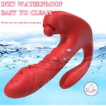 Thrusting Vibrator Sex Toys - 3 In 1 Adult Toys Dildo Women Rabbit Vibrators With 9 Flapping & Thrusting & Vibrating Modes, G Spot Clitoral Vibrator App Anal Toy Sex Toy For Female Couples Games